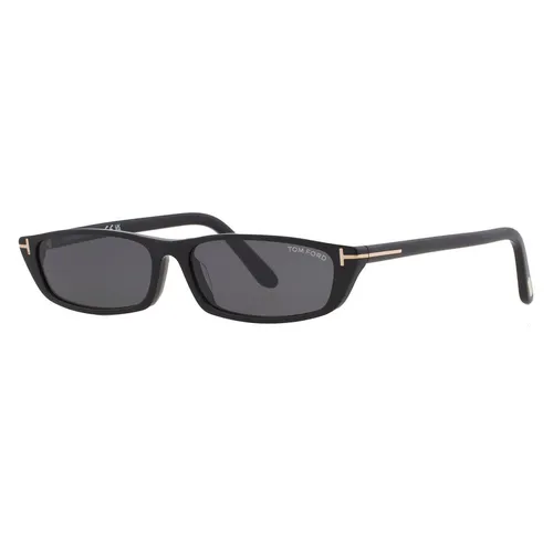 Kính mắt Tom Ford - Kính Mát Tom Ford Alejandro Smoke Rectangular Sunglasses FT1058 01A 59 Màu Đen Xám - Vua Hàng Hiệu