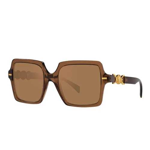 Versace - Kính Mát Versace Brown Orange Metallic Mirror Square Sunglasses VE4441 5028/O 55 Màu Nâu - Vua Hàng Hiệu