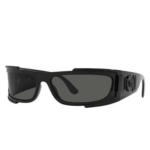 Kính Mát Versace Dark Grey Wrap Men's Sunglasses VE4446 GB1/87 67 Màu Đen/Xám