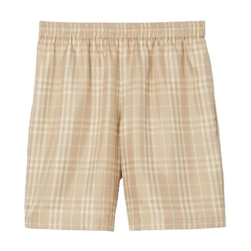 Quần Short Nam Burberry Shorts In Silk Twill Màu Be Size S