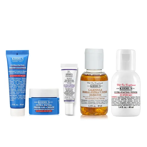 Set Dưỡng Da Kiehl's Five-Piece Medium Sample Travel Set 5 Món