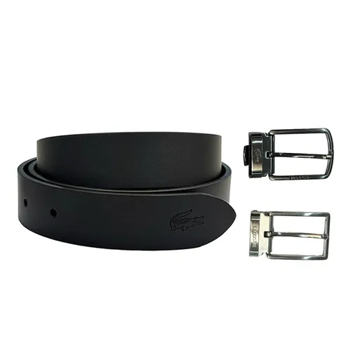 Set Thắt Lưng Nam Lacoste Two Pin Buckle Belt Gift RC4050.371 Màu Đen/Nâu Size 110