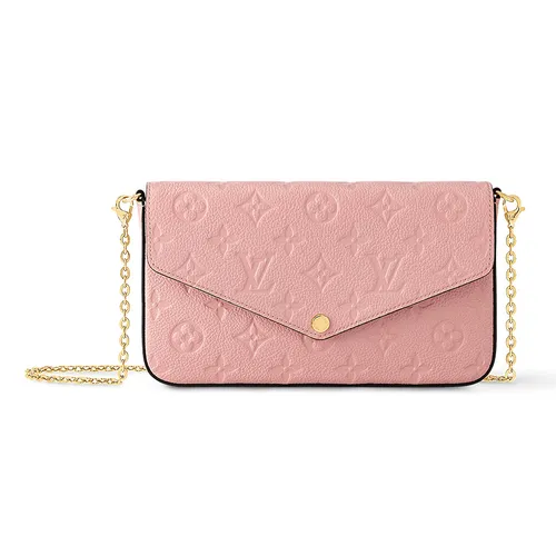 Louis Vuitton - Set Túi Đeo Chéo Louis Vuitton LV M82608 Felicie Pochette Bag Màu Hồng - Vua Hàng Hiệu