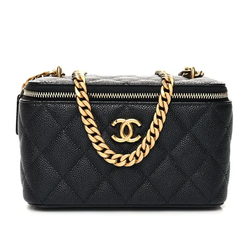 Túi Đeo Chéo Nữ Chanel Sweet Heart Vanity With Chain Màu Đen