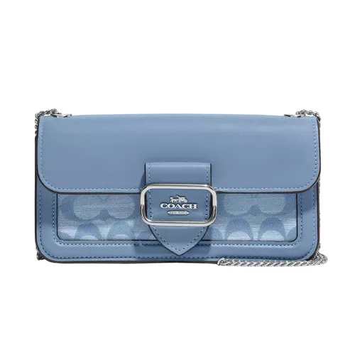Túi Đeo Chéo Nữ Coach Morgan Crossbody In Signature Chambray CH150 Màu Xanh Blue