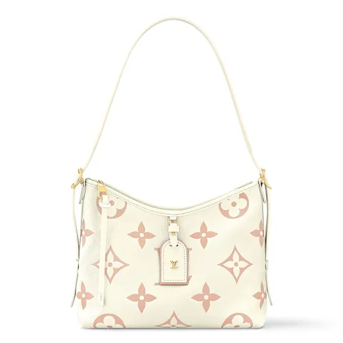 Túi Đeo Vai Nữ Louis Vuitton LV Carryall PM M24141 Màu Trắng Hồng
