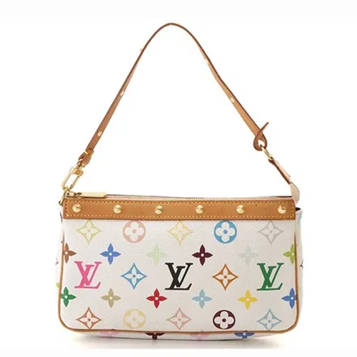 Túi Đeo Vai Nữ Louis Vuitton LV Pochette Accessoire Multi Bronze Màu Trắng Nâu