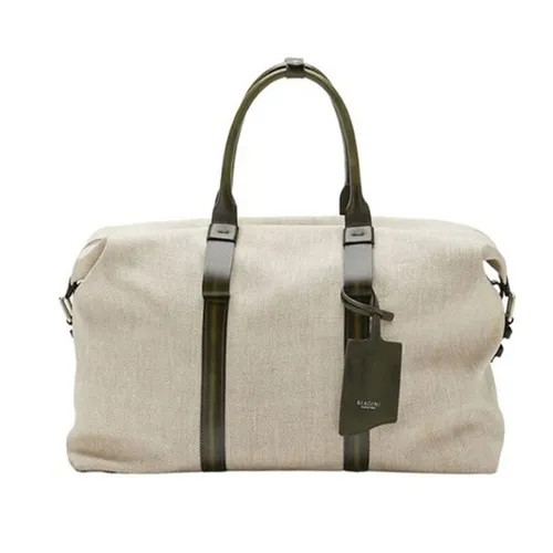 Túi xách - Túi Du Lịch Biagini Canvas Soft Weekender Green Màu Xanh Xám - Vua Hàng Hiệu
