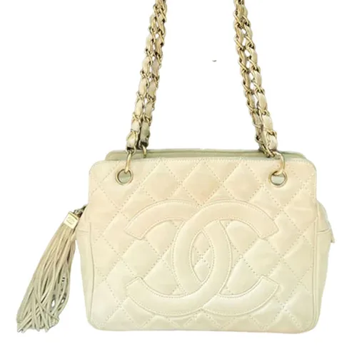 Túi Tote Nữ Chanel Coco Mark Chain Shoulder Bag Màu Trắng