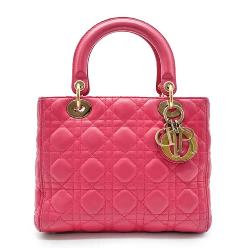 Túi Xách Nữ Christian Dior Medium Lady Màu Hồng Đậm