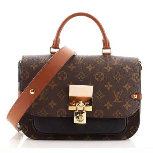 Túi Xách Nữ Louis Vuitton LV Brown/Black Monogram Canvas And Leather Vaugirard Bag Màu Nâu Đen