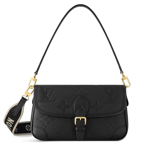 Túi Xách Nữ Louis Vuitton LV Diane Monogram Empreinte M46386 Màu Đen