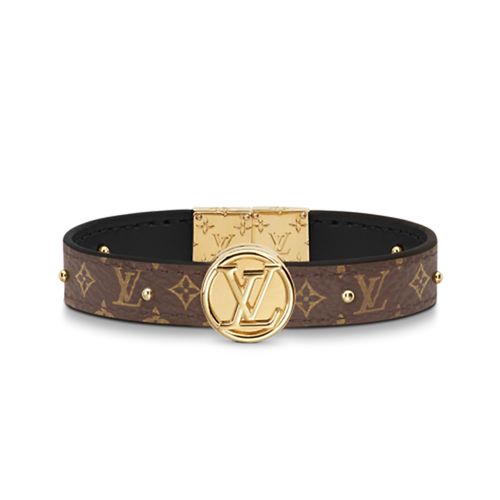 Vòng Đeo Tay Louis Vuitton LV Circle Reversible Bracelet M6173F Màu Nâu (Đeo Hai Mặt)
