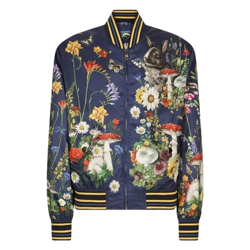 Áo Khoác Nam Dolce & Gabbana D&G Bomber Navy Graphic Printed I9609M FPSHU HB4NF Phối Màu - Thời trang - Vua Hàng Hiệu