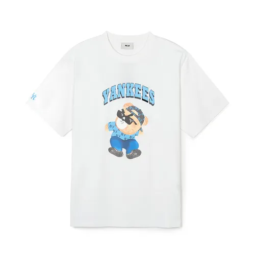 Áo Phông MLB Overfit Mega Bear New York Yankees 3ATSE0143-50IVS Màu Trắng - Thời trang - Vua Hàng Hiệu