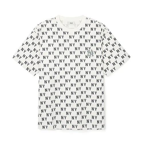 Áo Phông MLB Overfit New York Yankees 3ATSM0843-50CRS Tshirt Màu Kem Size M - Thời trang - Vua Hàng Hiệu