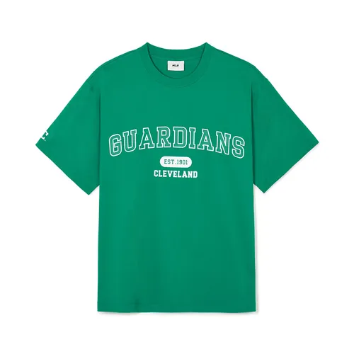 Áo Phông MLB Overfit Varsity Cleveland Guardians 3ATSV0243-45GNP Tshirt Màu Xanh Green