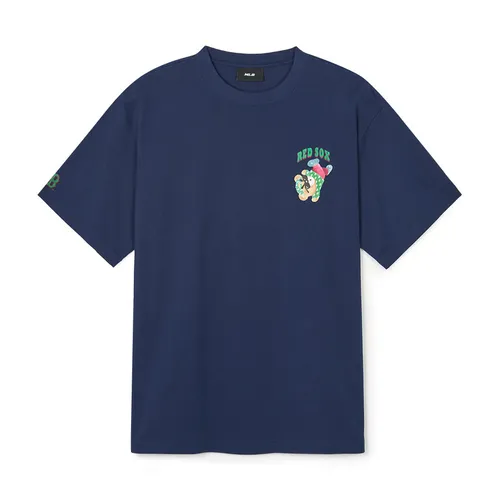 Áo Phông MLB Overfit Varsity Mega Bear Boston Red Sox Tshirt 3ATSE0243-43NYS Màu Xanh Navy Size L - Thời trang - Vua Hàng Hiệu