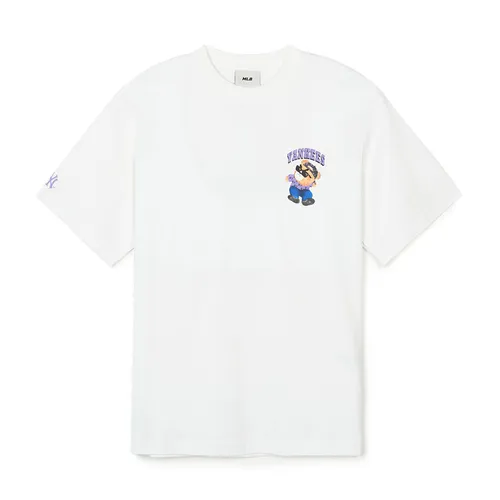 Áo Phông MLB Varsity Mega Bear Overfit New York Yankees Tshirt 3ATSE0243-50IVS Màu Trắng - Thời trang - Vua Hàng Hiệu