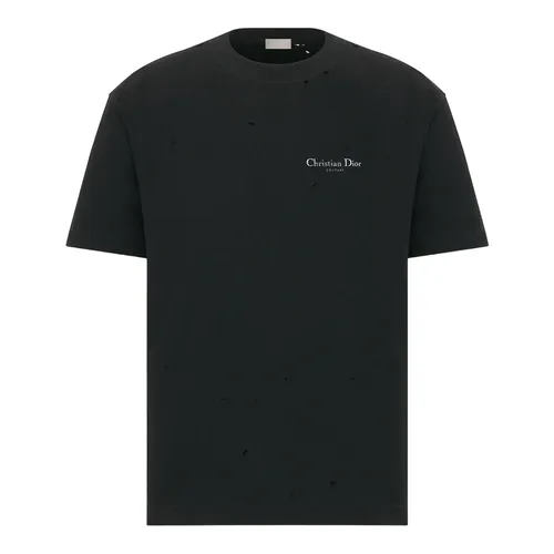Thời trang Dior Nam - Áo Phông Nam Dior Black With Logo Printed Tshirt 343J636A0849_C980 Màu Đen - Vua Hàng Hiệu