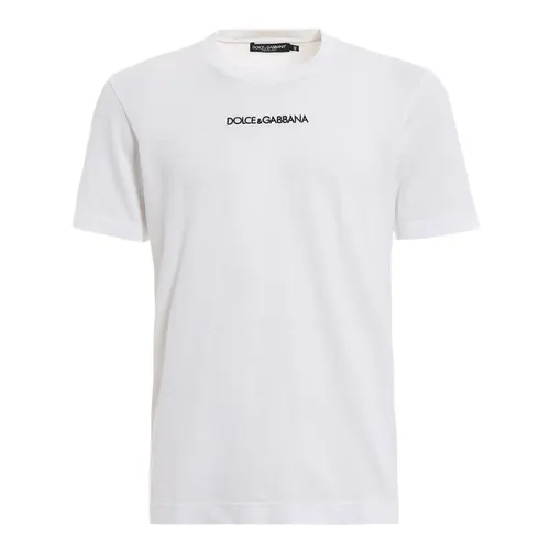 Áo Phông Nam Dolce & Gabbana D&G White With Logo Printed Tshirt G8JM4Z FU7EQ W0800 Màu Trắng Size 46