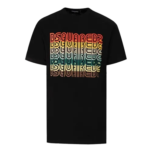 Áo Phông Nam Dsquared2 Logo Print T-Shirt S71GD1314S23009900 Màu Đen Size M - Thời trang - Vua Hàng Hiệu