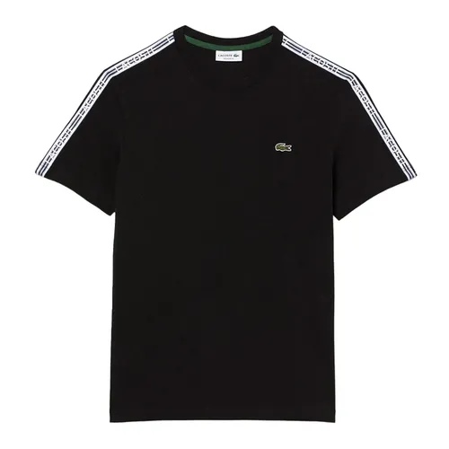 Áo Phông Nam Lacoste Men's Regular Fit Logo Stripe T-shirt TH5071 031&nbsp;Màu Đen Size 3