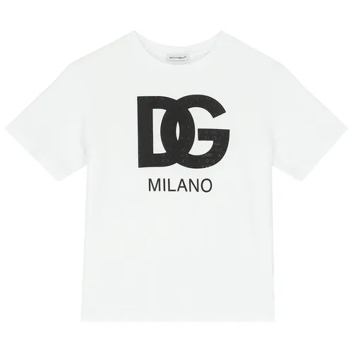 Áo Phông Nữ Dolce & Gabbana D&G White With Logo Printed Tshirt L4JTEY G7L4M Màu Trắng - Thời trang - Vua Hàng Hiệu