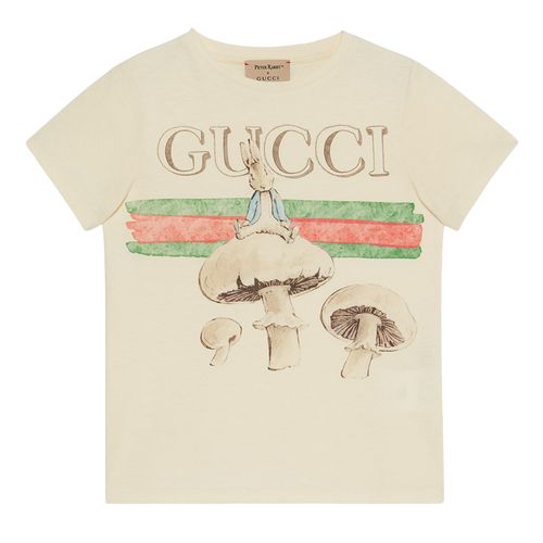 Áo Phông Nữ Gucci x Peter Rabbit In Off White Tshirt 547559XJF6A9247 Màu Trắng Kem