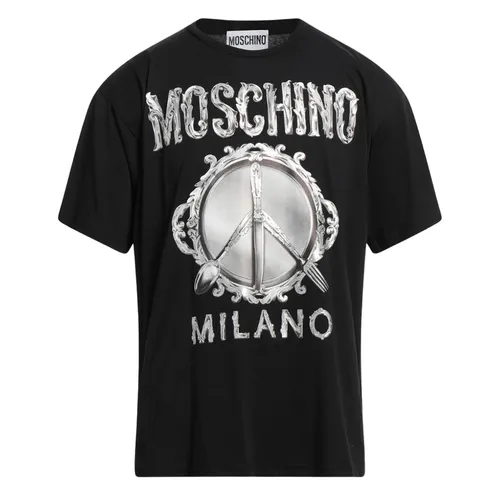 Áo Phông Nữ Moschino Black With Logo Printed Tshirt 222D V070454411555 Màu Đen