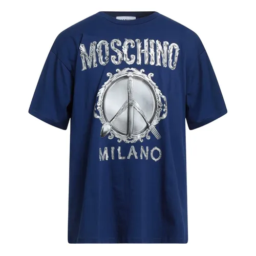 Áo Phông Nữ Moschino Navy With Logo Printed Tshirt 222D V070454411287 Màu Xanh