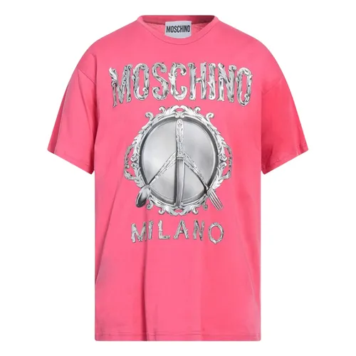 Áo Phông Nữ Moschino Pink With Logo Printed Tshirt 222D V070454411211 Màu Hồng