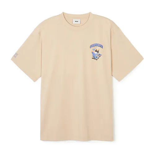 Áo Phông Overfit Varsity Mega Bear Cleveland Guardians Tshirt 3ATSE0243-45BGL Màu Be - Thời trang - Vua Hàng Hiệu