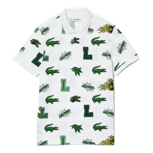 Áo Polo Nam Lacoste Holiday Regular Fit Crocodile Print Polo PH1464-00 Màu Trắng Size 4