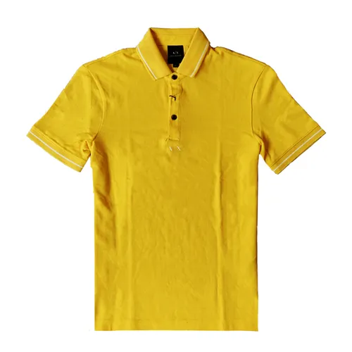 Áo Polo Nam Armani Exchange Shirt 7VZFLD ZJM5Z - GC03 Màu Vàng Size XS