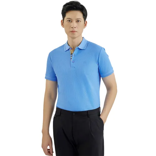 Thời trang Xanh Blue Áo Polo Cotton - Áo Polo Nam Burberry Eddie With Equestrian Knight Embroidered 8067585 Màu Xanh Blue Size XS - Vua Hàng Hiệu