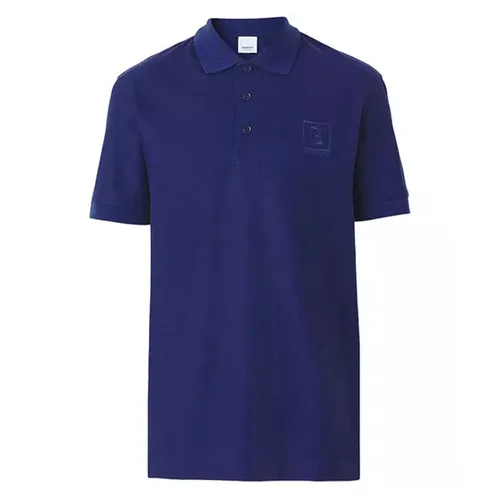 Thời trang - Áo Polo Nam Burberry Letter Graphic Cotton In Blue Navy 80530281 Màu Xanh Đậm - Vua Hàng Hiệu