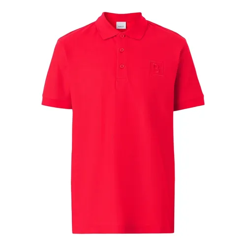 Áo Polo Nam Burberry Letter Graphic Cotton Piqué Màu Đỏ Size XS - Thời trang - Vua Hàng Hiệu