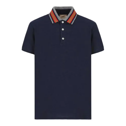 Áo Polo Nam Gucci 693596XJF304306 Màu Xanh Navy - Thời trang - Vua Hàng Hiệu