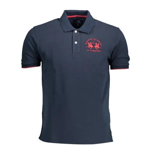 Áo Polo Nam La Martina Logo Shirt CCMP01PK001_F500D95_BLU07017 Màu Xanh Navy Size S