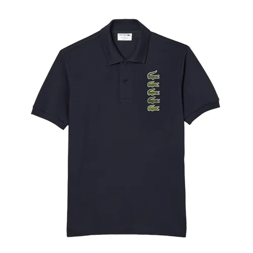 Áo Polo Nam Lacoste Croc Badge Pique Polo Shirt PH3474-51 Màu Xanh Navy Size 3