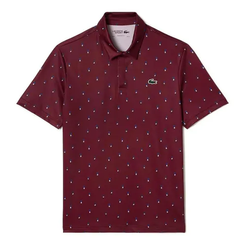Áo Polo Nam Lacoste Golf Printed Recycled Polyester Regular Fit Polo Shirt DH5175-23 Màu Đỏ Đô Size 2 - Thời trang - Vua Hàng Hiệu