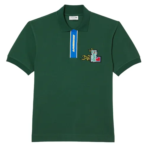 Áo Polo Nam Lacoste Men's Contrast Placket And Crocodile Badge PH1465-51-132 Màu Xanh Lá Size 3