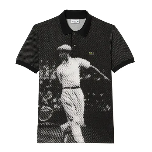 Áo Polo Nam Lacoste Original L.12.12 René Lacoste Print PH3449-00 Màu Đen Size 2