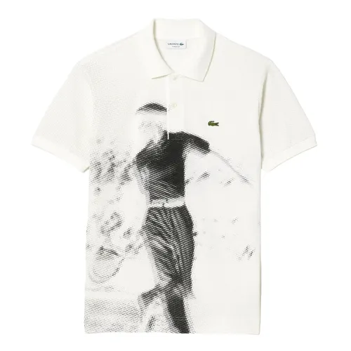 Áo Polo Nam Lacoste Original L.12.12 René Print PH3449-10 Màu Trắng