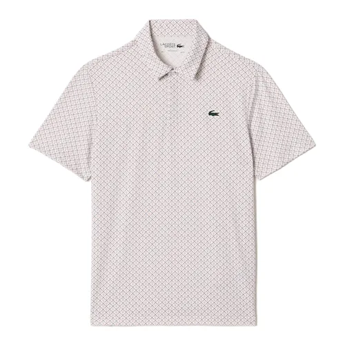 Thời trang - Áo Polo Nam Lacoste Printed In Recycled Polyester Polo Shirt DH5175-20 MBI Màu Trắng Họa Tiết Size 3 - Vua Hàng Hiệu
