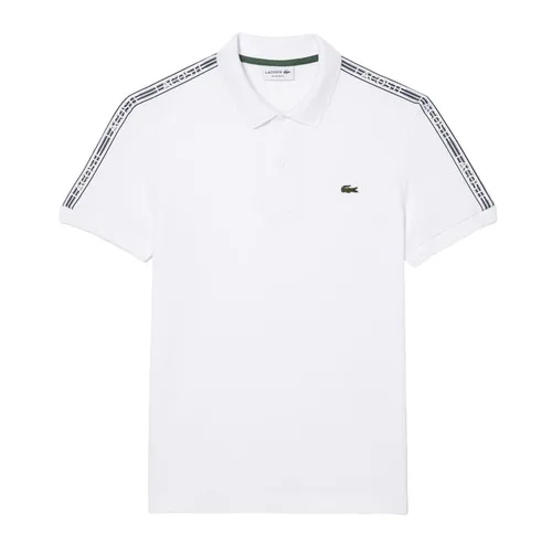 Áo Polo Nam Lacoste Regular Fit Logo Stripe Stretch Cotton PH5075-00-100 Màu Trắng Size 4
