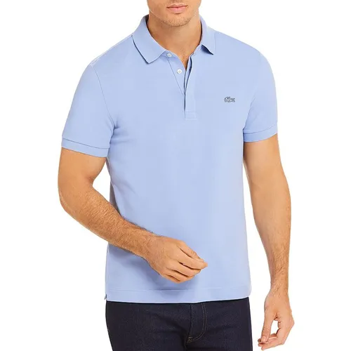 Thời trang Lacoste Nam Tím - Áo Polo Nam Lacoste Stretch Cotton Paris Regular Fit Shirt In Sky Màu Tím Size 3 - Vua Hàng Hiệu