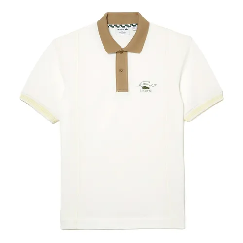 Áo Polo Nam Lacoste Two Tone Organic Cotton Polo Shirt PH5743 CRU Màu Trắng Kem Size 4 - Thời trang - Vua Hàng Hiệu