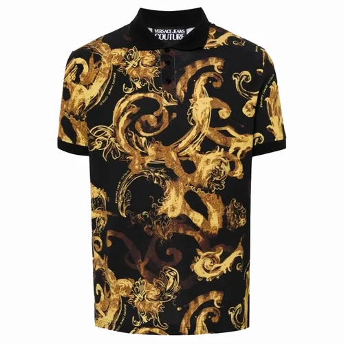 Áo Polo Nam Versace Couture Jeans Short Sleeve Men's Shirt 76GAG6S0JS286G89 Màu Đen Vàng Size S